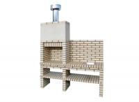 Ref. MD814 Beige - 165 cm x 57 cm x 240 cm, LxLxH | Grill 60 cm x 40 cm, LxL | 780 kg